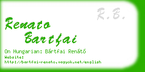 renato bartfai business card