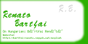 renato bartfai business card